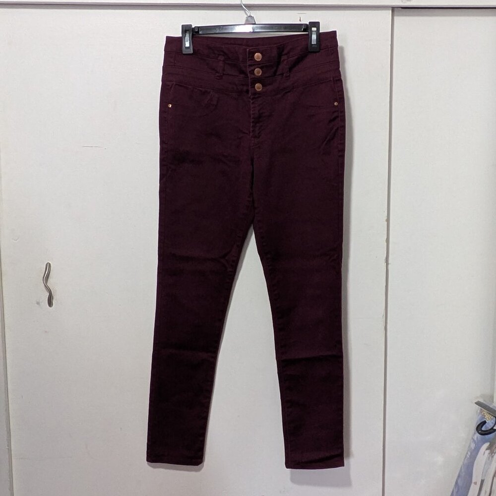 REFUGE Maroon High Waist Pants Jeans